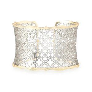Kendra Scott Candice Gold Cuff Bracelet in Silver Filigree Mix